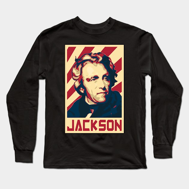 Andrew Jackson Long Sleeve T-Shirt by Nerd_art